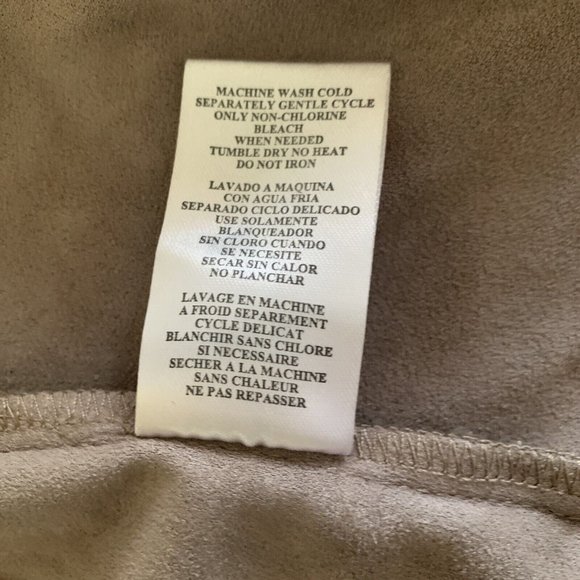 KUT from the Kloth Tayanita Faux Suede Drape Front Jacket size L Taupe - Picture 10 of 15